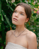 Ethereal Sapphire Necklace with Citrine charm