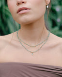 Gleaming Emerald Short Necklace