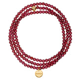 Garnet Amuleto Wrap Bracelet - Small bead