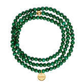 Malachite Amuleto Wrap Bracelet - Small bead