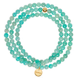 Amazonite Amuleto Wrap  Bracelet - Small bead