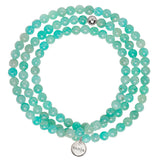 Amazonite Amuleto Wrap  Bracelet - Small bead