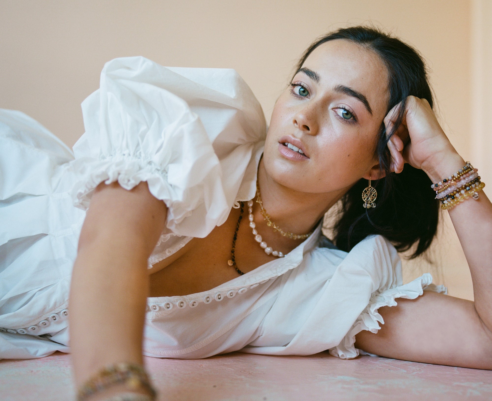 Model wearing Vania pieces.